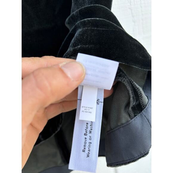 NWT Madewell Green Velvet Choker Top, Deep V Neck, Size S - Picture 9 of 11